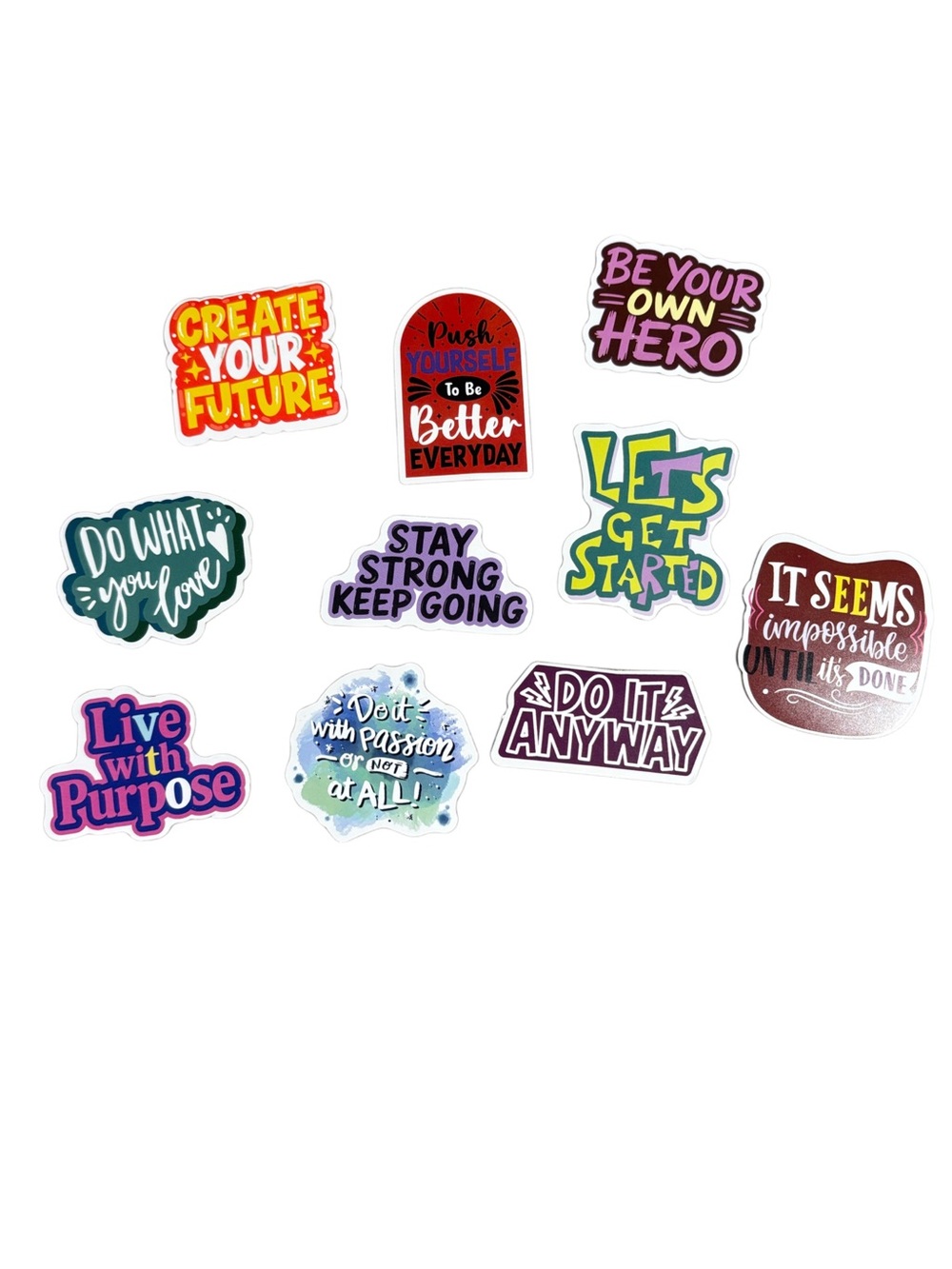 🔥Motivational Sticker Pack- (set of 10)